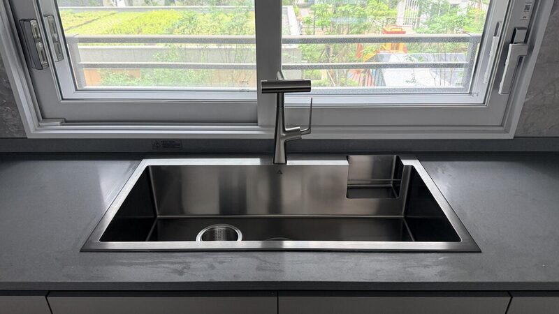 제천 e편한세상 더프라임 아티잔 PEDU953 사각싱크볼 + 에떼르노 EK-3001 4WAY 폭포수전 시공 완성